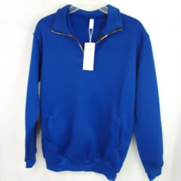 Ladmous Women Casual Long Sleeve Plain 1/4 Zip Pullovers Fleece Pullover Size S - Picture 3 of 10